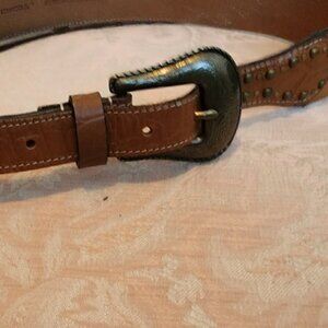 Chico leather Western buckle belt Sz S